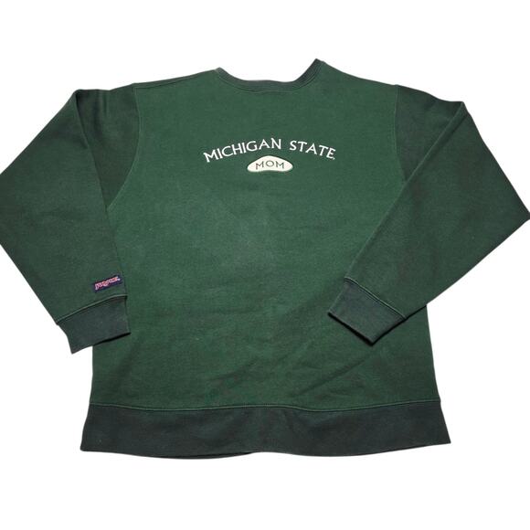 Vintage JanSport Michigan State Mom Sweatshirt Size Small Crew Green Spartans - Picture 1 of 6